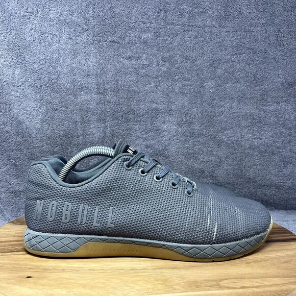 Nobull Super Fabric Gum Trainers Men's Size 10 Athletic Gym Shoes Dark Gray - Picture 1 of 9